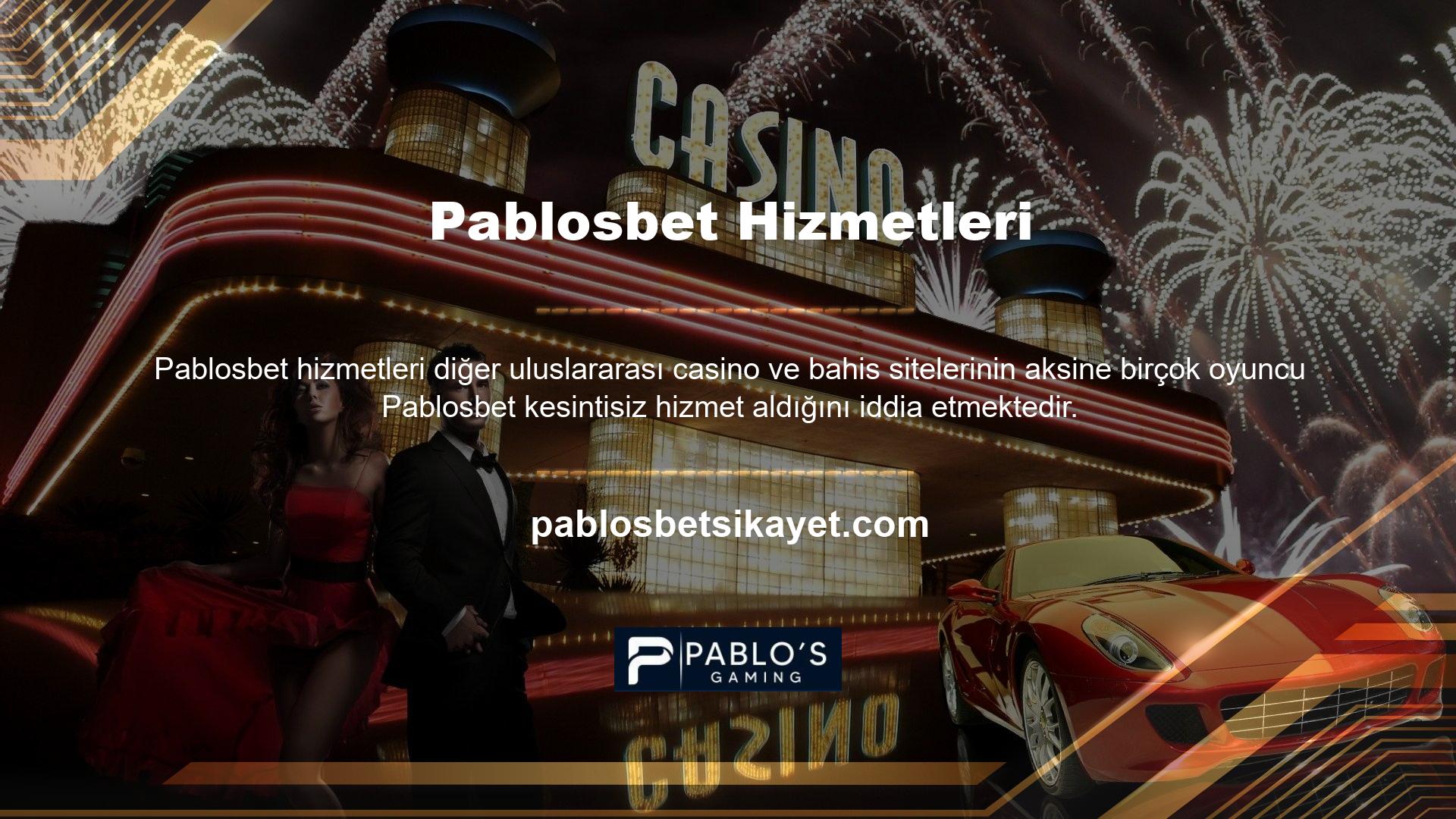 Sitenin internet adresinin engellenmesinin hemen ardından casino sitesi Pablosbet yeni adresine taşınarak kullanıcıları başarılı bir şekilde memnun etti